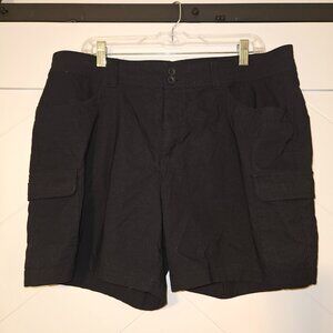 Eddie Bauer Summer Trail Shorts Black Cargo Pocket Women's Size 16